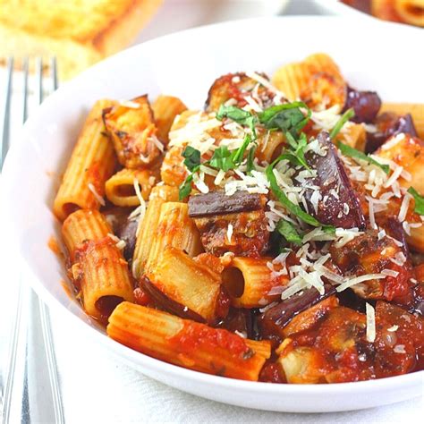 pasta alla norma with roasted eggplant now cook this