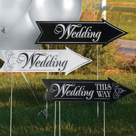 Buy Wedding Sign For Ceremony And Reception Three Double Sided