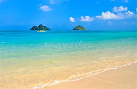 Tropical Paradise Heavenly Beach Oahu Hawaii Stock Image Image