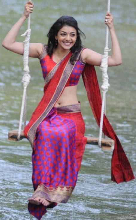 Kajal Agarwal Pink Saree Atozactress