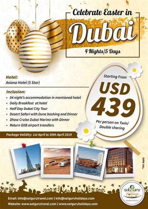 Celebrate Easter In Dubai For 4 Nights 5 Days Usd 439 Only