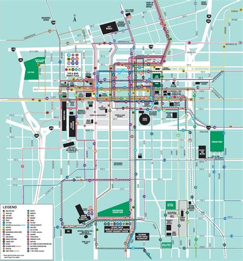 Kansas City Downtown Transport Map Kansas City Downtown Transport Map