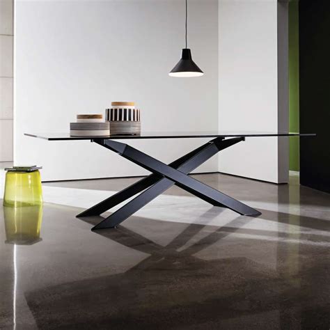 Table de salle à manger design en verre et métal - Cross Sovet® - 4