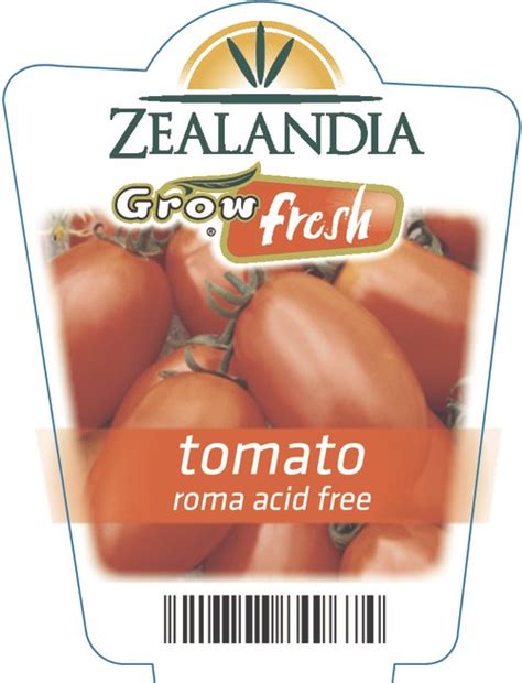 To ensure safe acidity in whole, crushed or juiced tomatoes, add lemon juice or citric acid when processing in a boiling water bath. Tomato Roma Acid Free - Springvale Garden Centre