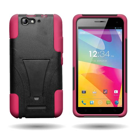 For Blu Life Pro Protective Armor Hybrid Kickstand Phone Cover Case
