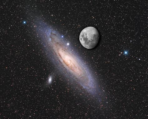 Andromeda Galaxy And Moon Apparent Size Comparison