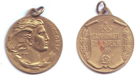 Im bangen italiens um seine fahne und hymne bei den olympischen. Medaille 1955 Italien Studenten-Olympiade 1955 vz | MA-Shops