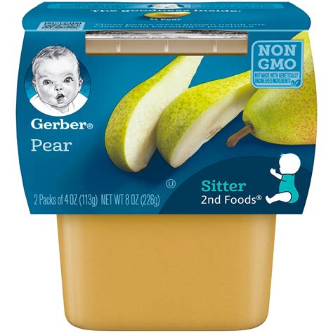 This includes very thin, smooth purees that are most often made with just one type of ingredient. Gerber 2nd Foods Pears Baby Food, 4 oz. Tubs, 2 Count ...