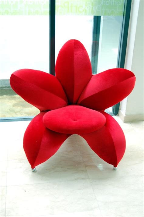Red Blossom Flower Chair - AllDayChic