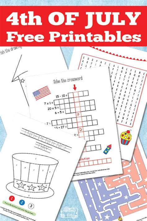 We have hundreds of kids craft ideas, kids worksheets, printable activities for kids and more. 4th of July Free Printables - itsybitsyfun.com