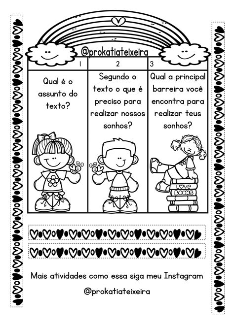 Atividades Sobre O Amor