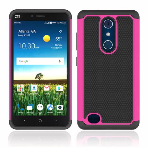 2 In 1 Shockproof Hybrid Armor Case For Zte Blade X Max Dual Layer