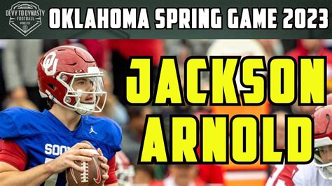 Jackson Arnold Spring Game Oklahoma Football 2023 Youtube