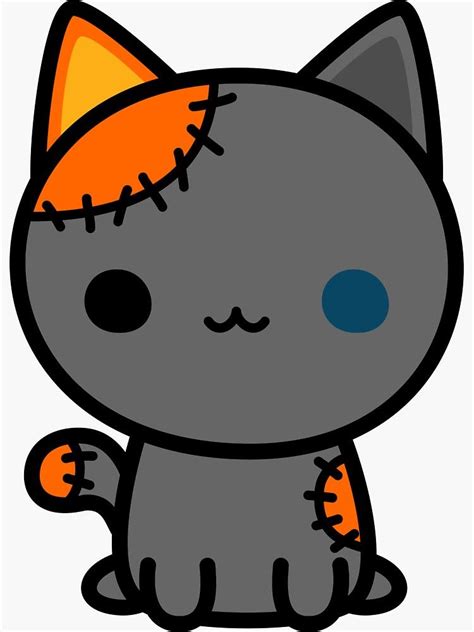 Cute Spooky Kitty Sticker By Peppermintpopuk Redbubble Cute