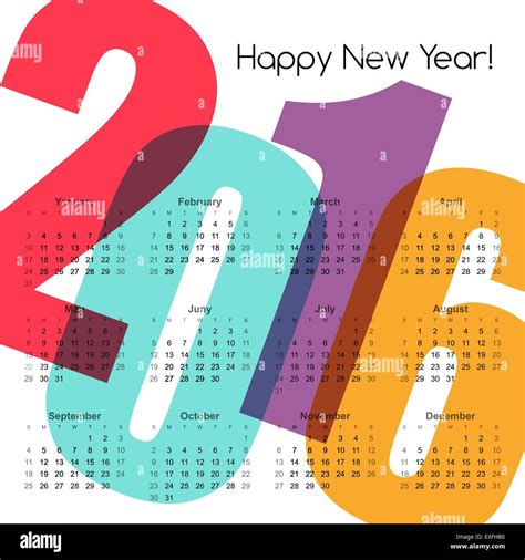 Year Calendar Vector Illustration Stock Vector Image And Art Alamy