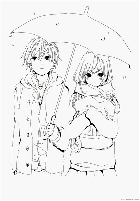Anime Boys Coloring Pages Printable Sheets Sheet Cute Anime Sheets 2021