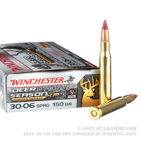 20 Rounds Of Bulk 30 06 Springfield Ammo By Winchester 150gr Copper