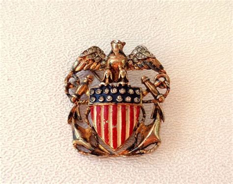 Gorgeous Vintage Wwi Sweethearts Pendant With Usa Eagle Insignia On Top