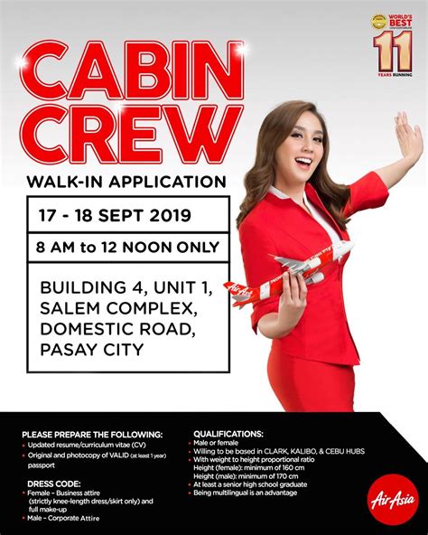 Check philippines airasia schedule for avia on 12go. AirAsia Philippines Cabin Crew Walk-in Application [Manila ...