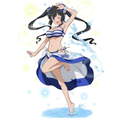 Safebooru 1girl Arm Up Armpits Bangs Bare Shoulders Barefoot Bikini Black Hair Blue Eyes