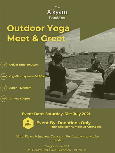 Outdoor Yogameet And Greet J31 The Aikyam Foundation