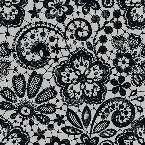 Black Lace Seamless Pattern Stock Vector Art & More Images of Antique ...