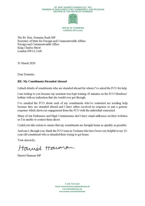 As a secretary, _ was dependable and competent. Constituents Stranded Abroad - My Letter to Foreign ...