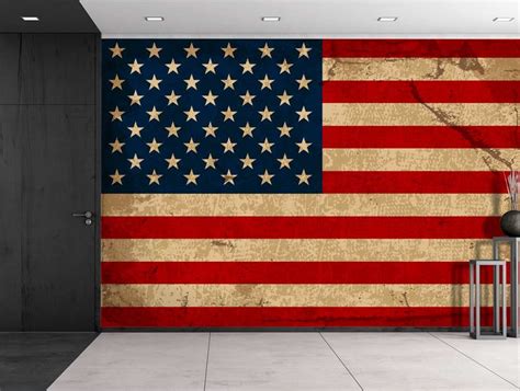 large wall mural vintage american flag vinyl wallpaper removable decorating wall murals wall26