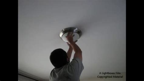 Time Lapse How To Install A New Ceiling Light Fixture Youtube