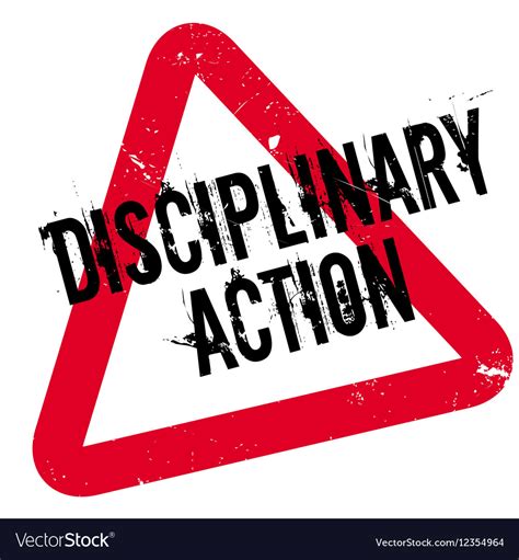 Disciplinary Action Rubber Stamp Royalty Free Vector Image