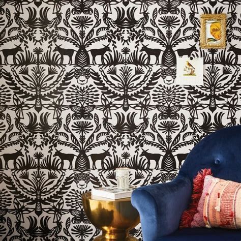 Transform an accent wall or entire room. Eulalia Peel & Stick Removable Wallpaper Stucco/Black ...