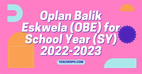 Deped Oplan Balik Eskwela Obe 2022 Deped Teachers Hub Images