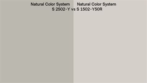 Natural Color System S 2502 Y Vs S 1502 Y50r Side By Side Comparison