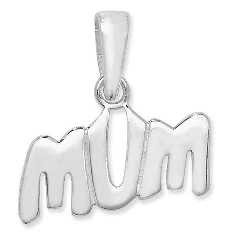 Sterling Silver Mum Pendant And Chain Andrews The Jewellers
