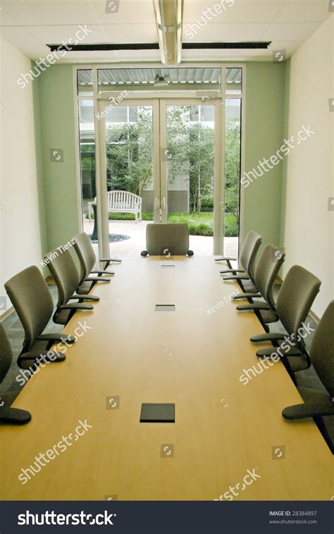 Small Modern Conference Room Office Meeting Stock Photo