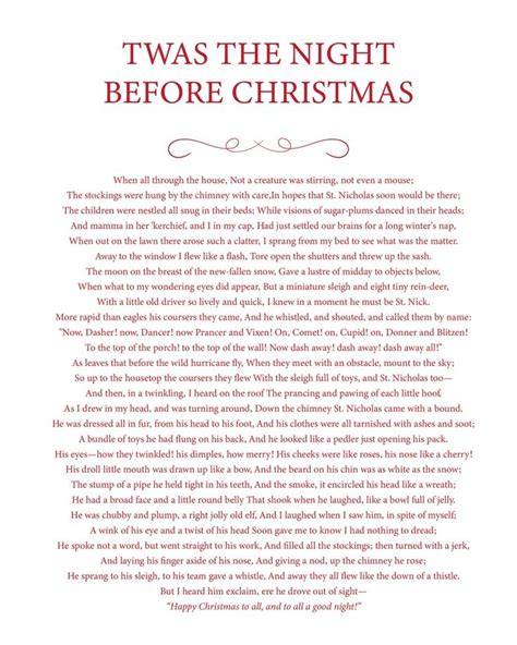 A Page From The Book Twas The Night Before Christmas