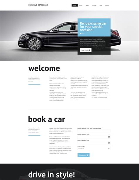 6 Of The Best Bootstrap Website Templates For Rental Car Companies Down