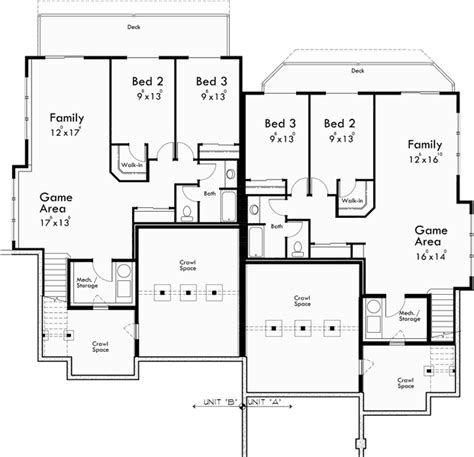 Craftsman Duplex House Plans Luxury Duplex House Plans