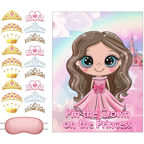 Buy 38 Pieces Princess Party Games Pin The Crown On The Princess