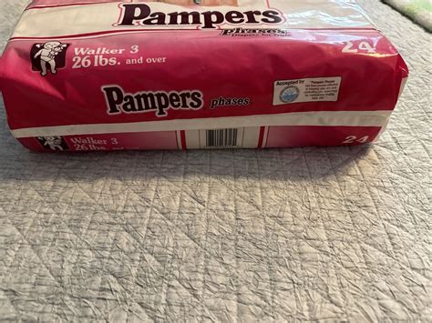 Vintage Pampers For Girls Walker 3 Xl Plastic Backed Diapers 16 Left In
