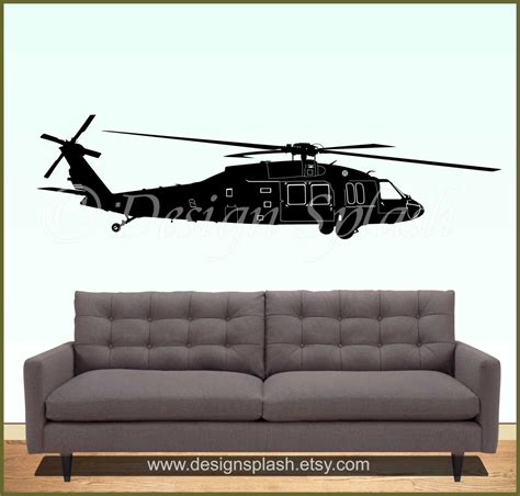 Uh 60 Blackhawk Helicopter Vinyl Wall Decal M 104