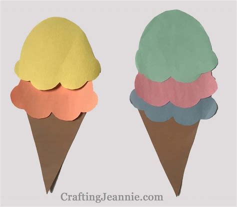 Paper Ice Cream Cones Craft For A Group Of Kids Crafting Jeannie