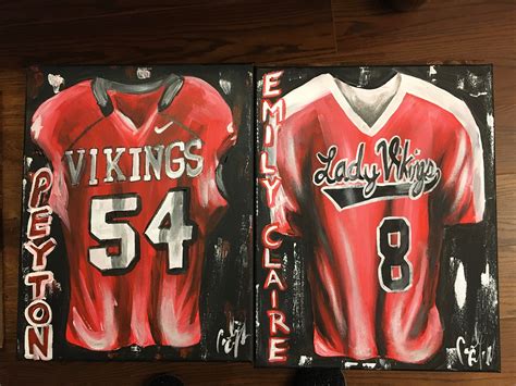 Art And Collectibles Personalized Sports Jersey Painting Senior Graduate