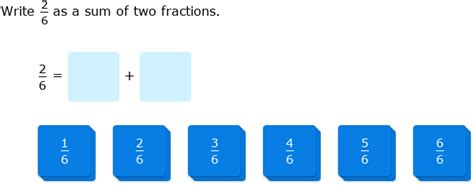 Ixl Decompose Fractions 4th Grade Math