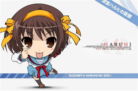2560x1700 Resolution Chibi Haruhi Suzumiya Girl Tongue Chromebook