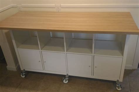 These clever ikea kallax hacks will give you unique and stylish ways to organize every room in your home. Ikea Hack - Kallax/Ekbacken Kitchen Island | Kitchen ...