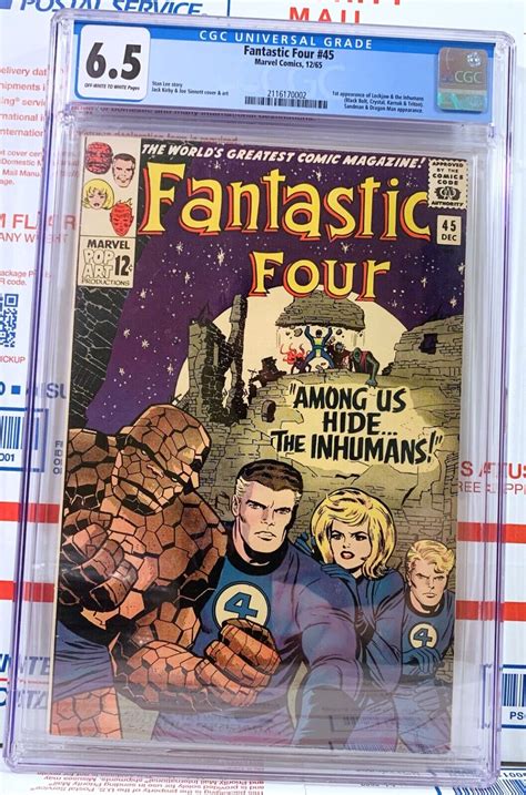 Fantastic Four 45 Cgc 2116170002 65 1965 1st App Of Lockjaw And The