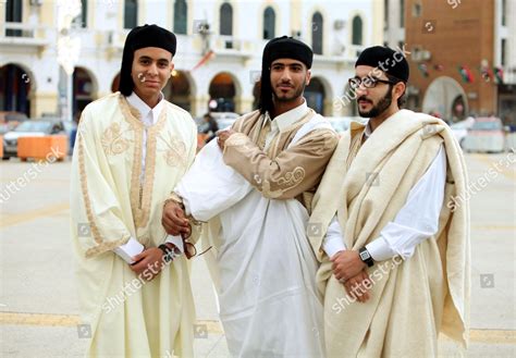 Libyan Men Wearing Traditional National Attire Editorial Stock Photo