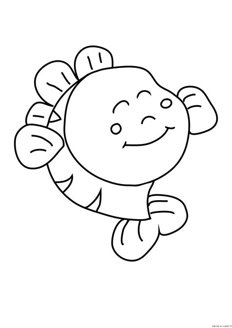 Une image de poisson rigolo orange et bleu marine à imprimer pour les farces du 1 er avril. Coloriage poisson d'avril : poisson rigolo