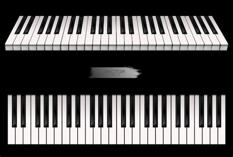Teclas De Piano Realistas Vector Premium